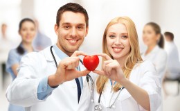 cardiologists with heart